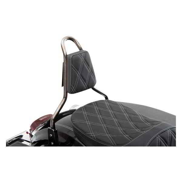 取寄せ シーシーバーパッド - ダブルダイヤモンド ドラッグスペシャリティーズ Sissy Bar Pad - Double Diamond - Silver - Tapered 0822-0450 08220450