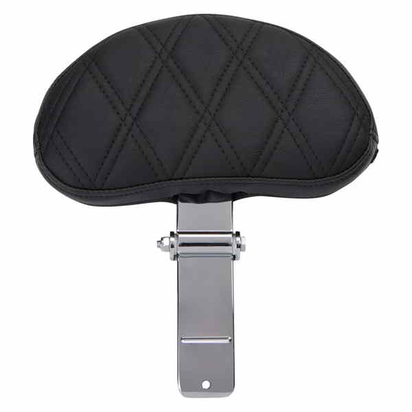 取寄せ ドラッグスペシャリティーズ Backrest EZ Glide II Small Vinyl Double Diamond BLK Stitch 08220537