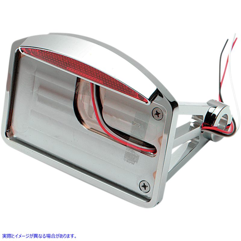 取寄せ アクセルサイドマウントハーフマンLEDテールライトとナンバープレートマウント ドラッグスペシャリティーズ Side Mount Taillight/License Plate Mount - Flat Horizontal - Half-Moon 0906-6042 09066042