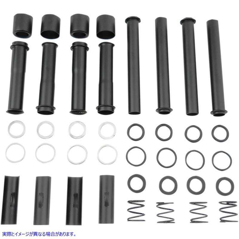 取寄せ プッシュロッドチューブキット ドラッグスペシャリティーズ Pushrod Tube Kit - Black - XL 0928-0042 09280042