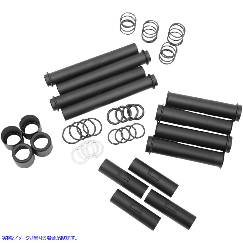 取寄せ プッシュロッドチューブキット ドラッグスペシャリティーズ Pushrod Tube Kit - Black - Twin Cam 0928-0043 09280043