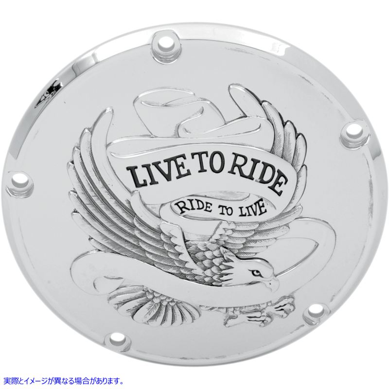 取寄せ ダービーカバーに乗るために生きる ドラッグスペシャリティーズ Live to Ride Derby Cover - 5-Hole - Chrome 1107-0157 11070157