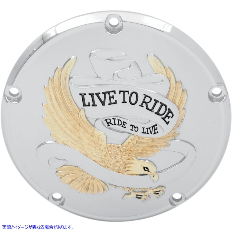 取寄せ ダービーカバーに乗るために生きる ドラッグスペシャリティーズ Live to Ride Derby Cover - 5-Hole - Gold 1107-0158 11070158