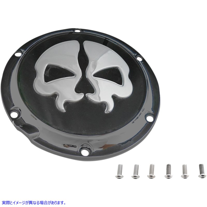 取寄せ スプリットスカルダービーカバー ドラッグスペシャリティーズ Split Skull Derby Cover - Black 1107-0551 11070551