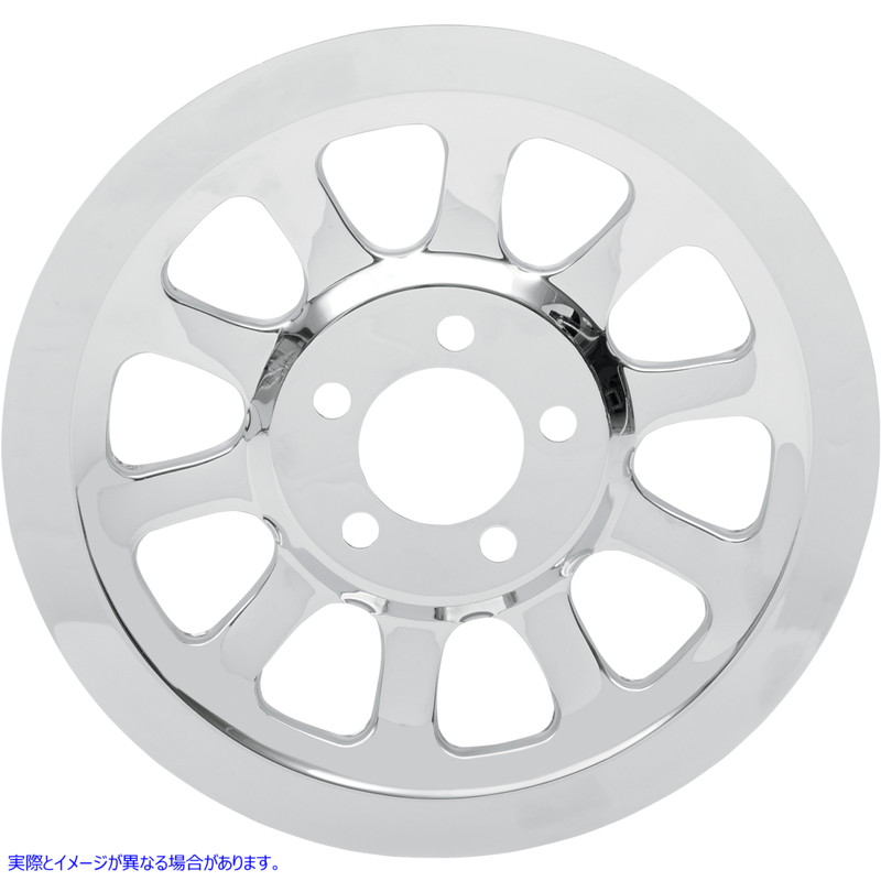 取寄せ クロム外側リアプーリーインサート ドラッグスペシャリティーズ Rear Pulley Insert - '07-'17 FXST/FLST 1201-0443 12010443