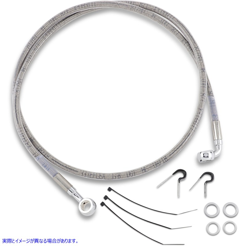 取寄せ ステンレススチールブレーキラインキット ドラッグスペシャリティーズ Brake Line - Front (Upper) - Stainless Steel 1204-2749 12042749