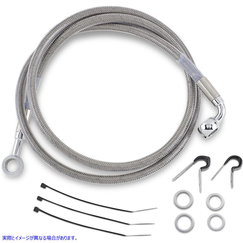 取寄せ ステンレススチールブレーキラインキット ドラッグスペシャリティーズ Brake Line - Front - Stainless Steel 1204-2750 12042750
