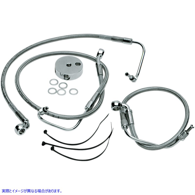 取寄せ ステンレススチールブレーキラインキット ドラッグスペシャリティーズ Brake Line - Front (Lower/Upper) - Stainless Steel 1204-2756 12042756