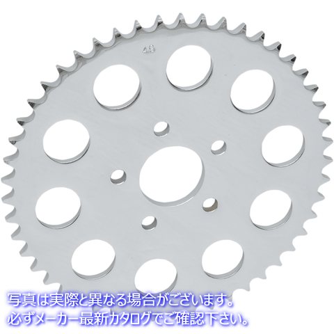 取寄せ 530チェーン変換リアスプロケット ドラッグスペシャリティーズ Rear Sprocket - Flat - Chrome - 48 Tooth - Big Twin 1210-0364 12100364