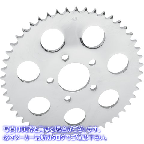 取寄せ 530チェーン変換リアスプロケット ドラッグスペシャリティーズ Rear Sprocket - Dished - Chrome - 48 Tooth - Big Twin 1210-0367 12100367