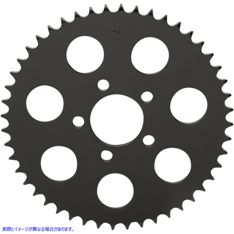 取寄せ リアスプロケット - フラット - グロスブラック - 48歯 - ビッグツイン ドラッグスペシャリティーズ Rear Sprocket - Flat - 48 Tooth - Gloss Black - Big Twin 1210-1844 12101844