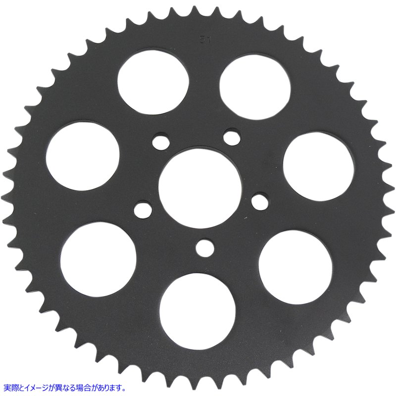 取寄せ 530チェーン変換リアスプロケット ドラッグスペシャリティーズ Rear Sprocket - Flat - Gloss Black - 51 Tooth - Big Twin 1210-1846 12101846
