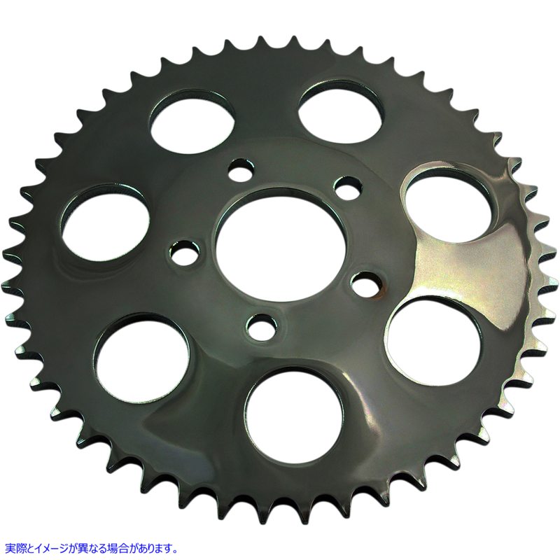 取寄せ 530チェーン変換リアスプロケット ドラッグスペシャリティーズ Rear Sprocket - Dished - Gloss Black - 48 Tooth - Big Twin 1210-1848 12101848