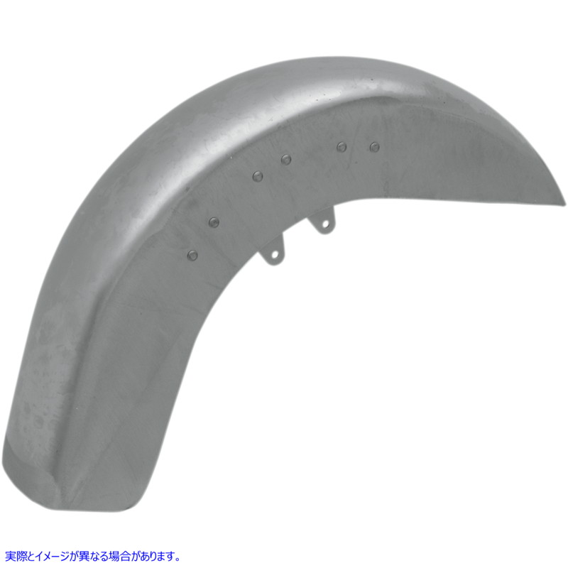 取寄せ ヘビーデューティフロントフェンダー ドラッグスペシャリティーズ Smooth Front Fender - Raw - Steel 1401-0322 14010322