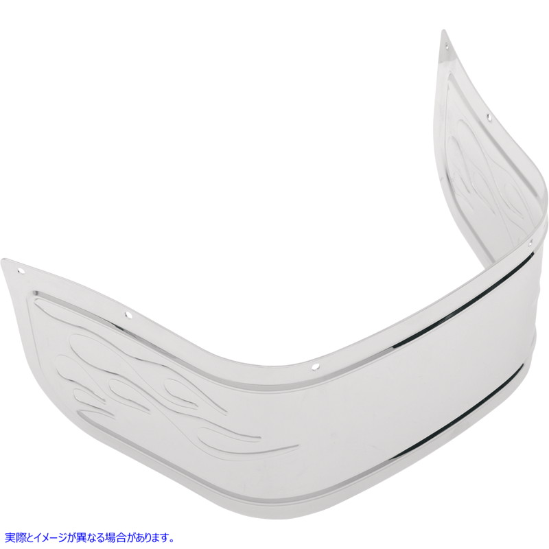 取寄せ クロムメッキスチールフロントフェンダースカート - フレイム ドラッグスペシャリティーズ Front Fender Skirt - Chrome 1405-0118 14050118