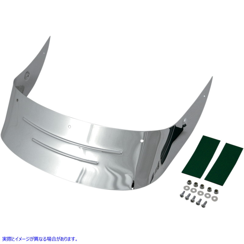取寄せ リアフェンダースカート - エンボス加工されたrib骨 ドラッグスペシャリティーズ Fender Skirt - Chrome - Rear 1405-0171 14050171