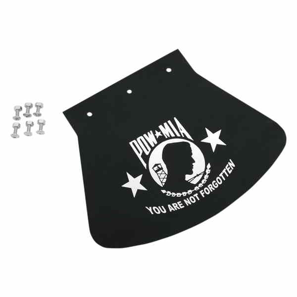 取寄せ 泥よけ - POW-MIA - 幅10-1/2インチ x 高さ8インチ ドラッグスペシャリティーズ・シート Mud Flap - POW-MIA - 10-1/2 W x 8 H 1420-0046 14200046