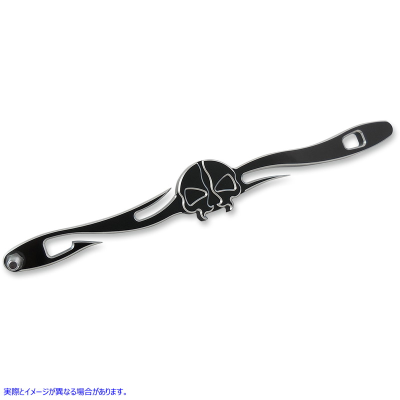 取寄せ 頭蓋骨カスタムシフトリンケージを分割します ドラッグスペシャリティーズ Split Skull Linkage - Black - FL 1601-0492 16010492