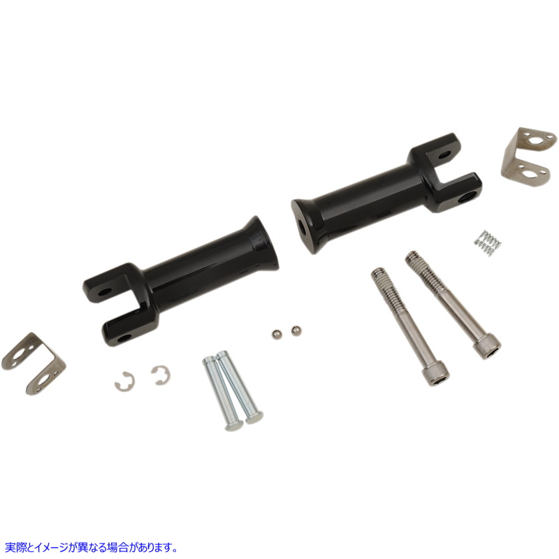 取寄せ 助手席のフットペグマウントキット ドラッグスペシャリティーズ Passenger Peg Mount - Black - Softail 1620-1785 16201785