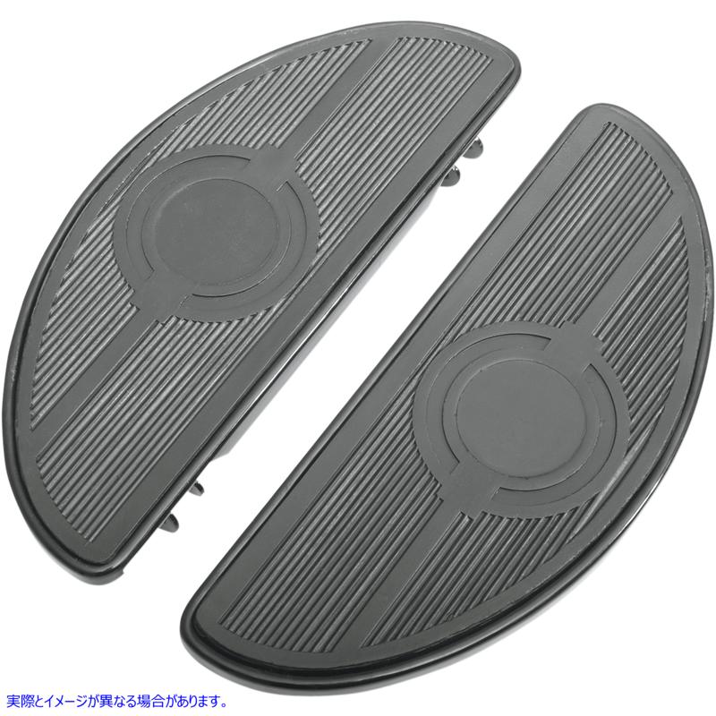 取寄せ ビンテージハーフムーンスタイルのフロアボード ドラッグスペシャリティーズ Half-Moon Floorboard - w/o Vibration Inserts - Black - FL 1621-0165 16210165