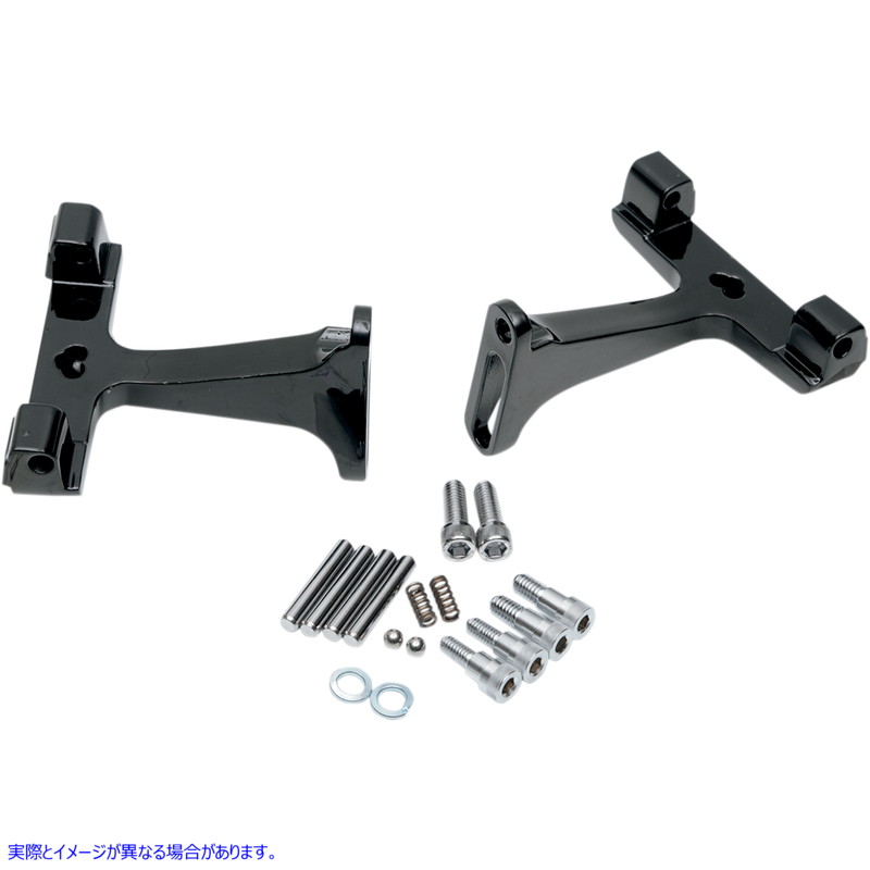 取寄せ ドレッサー用のパッセンジャーのフロアボードマウント ドラッグスペシャリティーズ Passenger Footboard Mount - Black 1621-0393 16210393