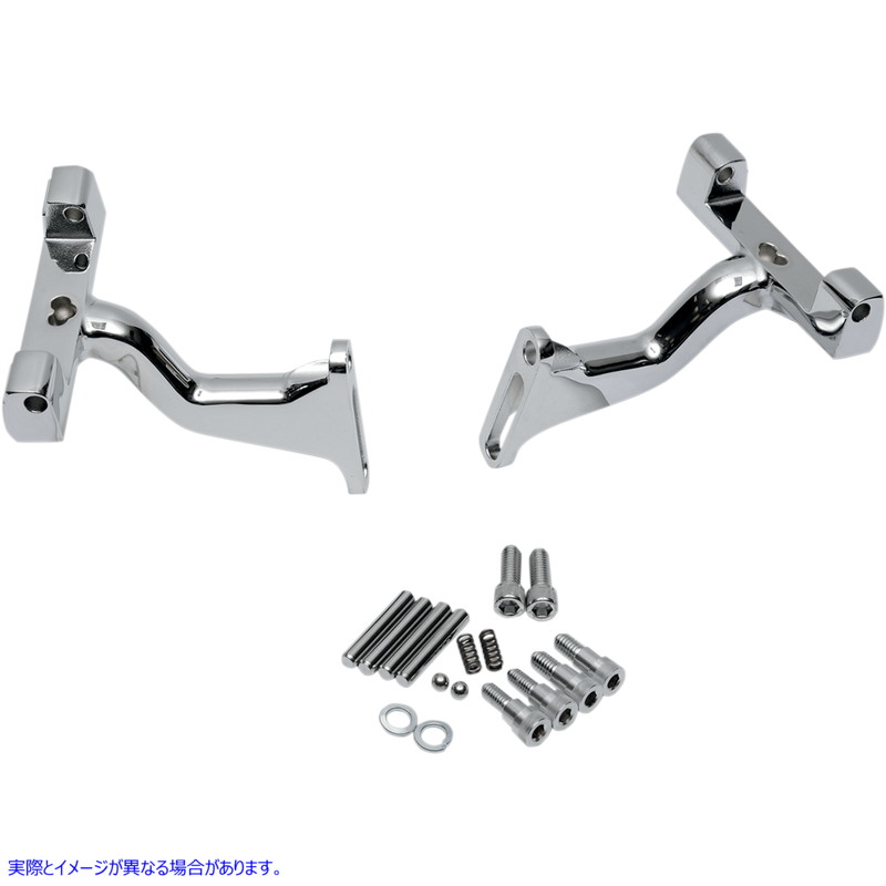 取寄せ ドレッサー用のパッセンジャーのフロアボードマウント ドラッグスペシャリティーズ Passenger Footboard Raised Mount - Chrome 1621-0394 16210394