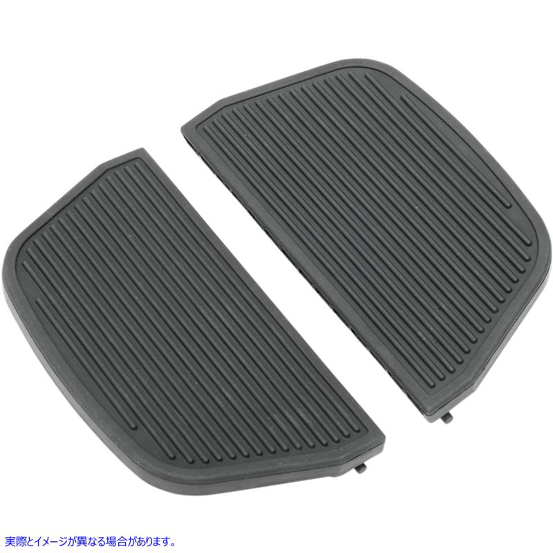 取寄せ パッセンジャーの床板と挿入物 ドラッグスペシャリティーズ Floorboard Inserts - Passenger - Black 1621-0464 16210464