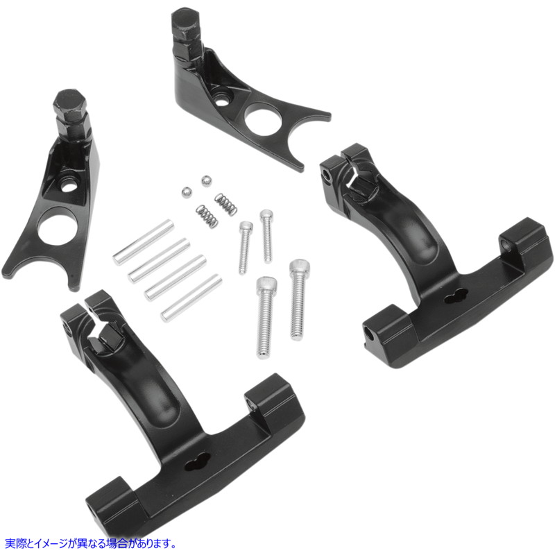 取寄せ 助手席フロアボードマウントキット ドラッグスペシャリティーズ Passenger Floorboard Mount - Black - FL/FX 1621-0513 16210513