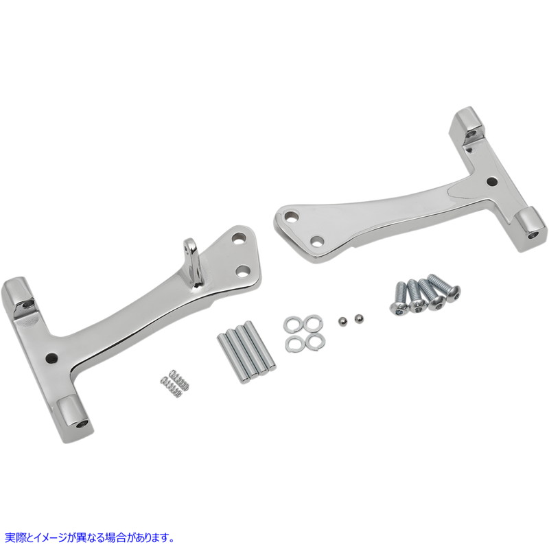取寄せ 助手席フロアボードマウントキット ドラッグスペシャリティーズ Passenger Floorboard Mount - Chrome - FXD/FLD 1621-0726 16210726