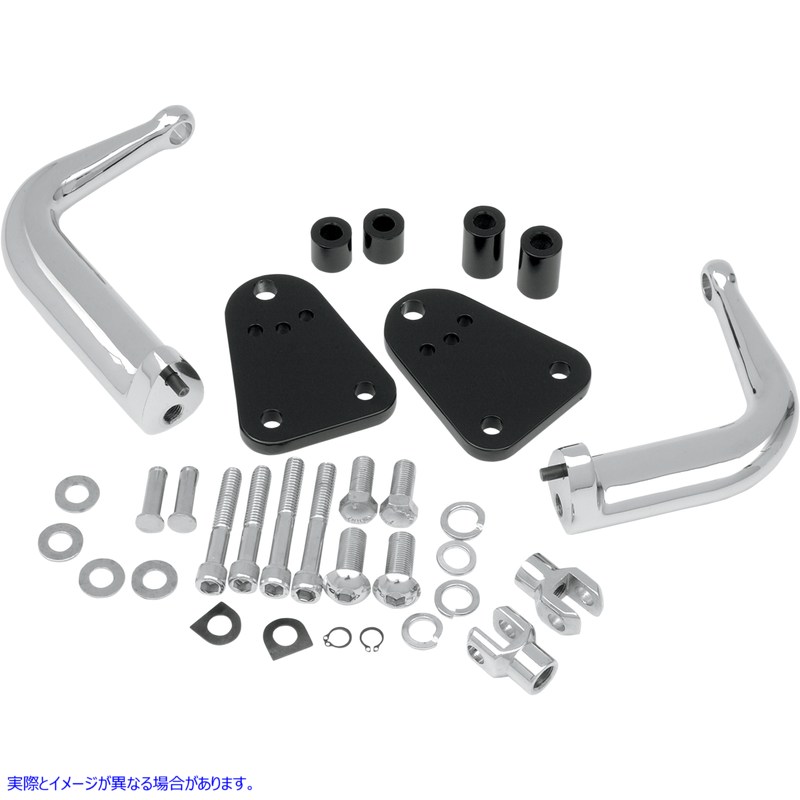取寄せ アジャスタブルハイウェイペグマウント ドラッグスペシャリティーズ Highway Peg Mount - Black/Chrome - XL 1624-0124 16240124