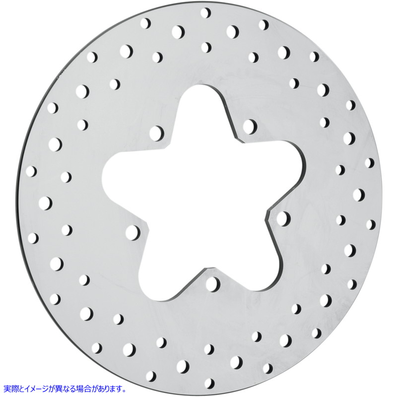 取寄せ 磨かれたステンレス鋼ドリルブレーキローター ドラッグスペシャリティーズ Drilled Brake Rotor - Rear - 11.5 - Touring 1710-1063 17101063