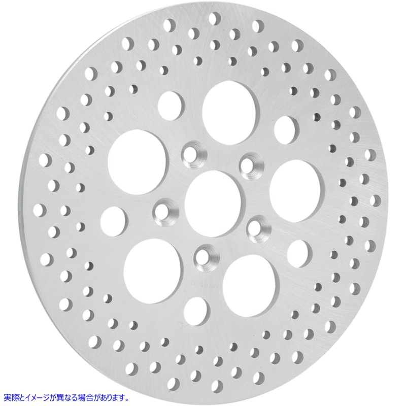 取寄せ 磨かれたステンレス鋼ドリルブレーキローター ドラッグスペシャリティーズ Drilled Brake Rotor - Rear - 11.875 - Touring 1710-1064 17101064