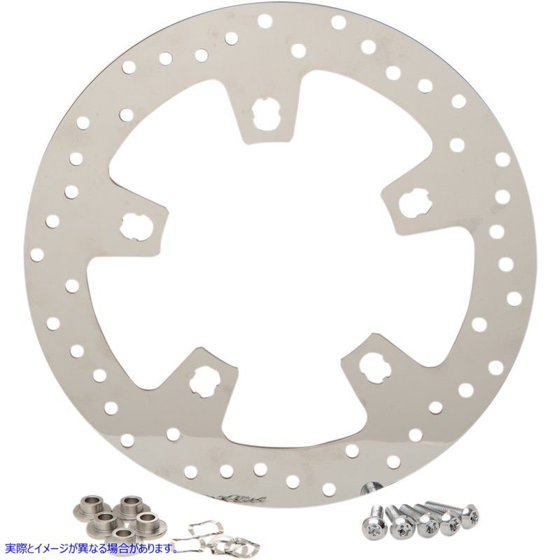 取寄せ 磨かれたステンレス鋼ドリルブレーキローター ドラッグスペシャリティーズ Drilled Brake Rotor - Front - 11.8 - Touring 1710-2403 17102403
