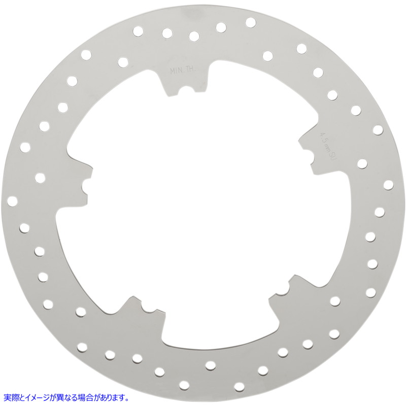 取寄せ 磨かれたステンレス鋼ドリルブレーキローター ドラッグスペシャリティーズ Drilled Brake Rotor - Front - 11.8 - Dyna/V-Rod 1710-3155 17103155