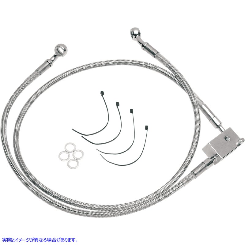 取寄せ 拡張長さのステンレススチールブレーキラインキット ドラッグスペシャリティーズ Brake Line - Extended - +2 1741-0175 17410175