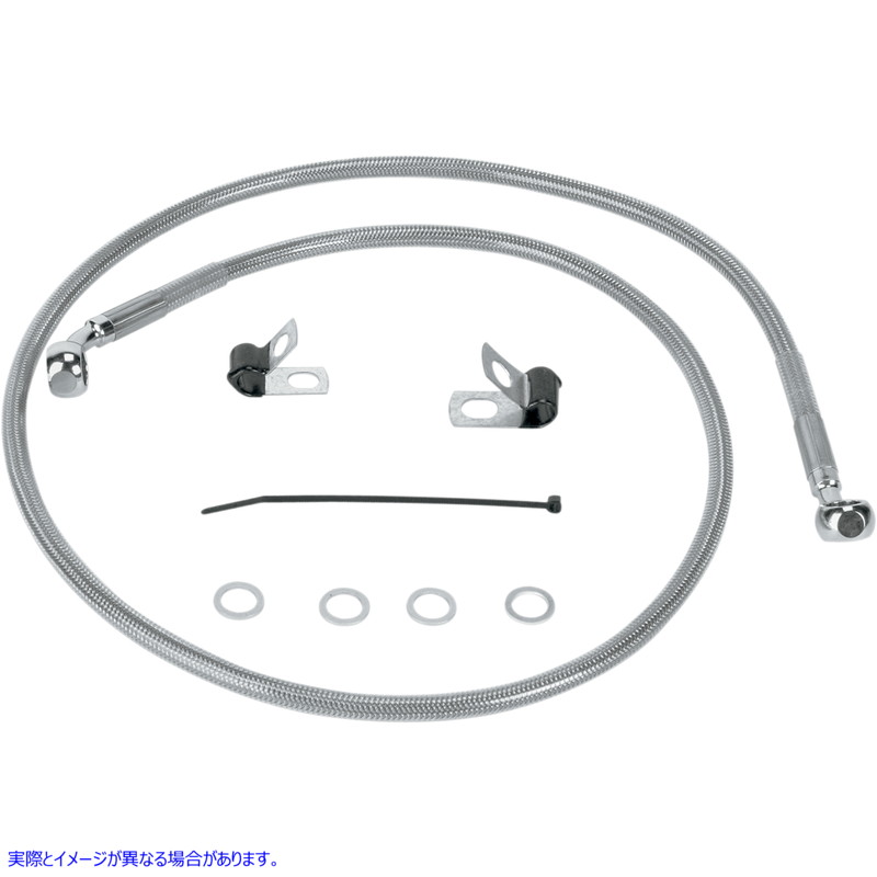 取寄せ ステンレススチールブレーキラインキット ドラッグスペシャリティーズ Brake Line - Front (Upper) - Stainless Steel 1741-0874 17410874
