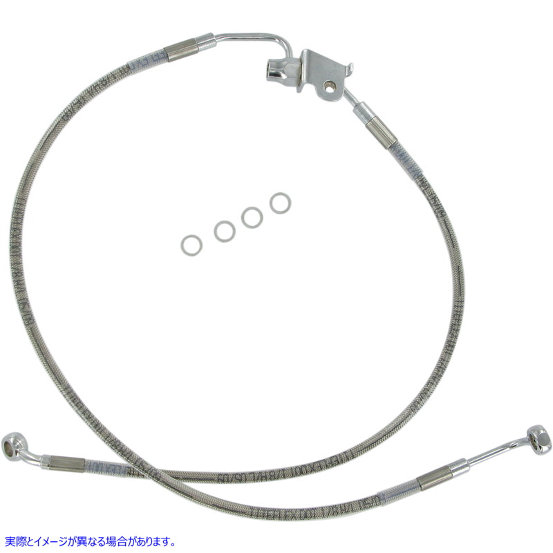 取寄せ ステンレススチールブレーキラインキット ドラッグスペシャリティーズ Brake Line - Rear - Stainless Steel 1741-1789 17411789