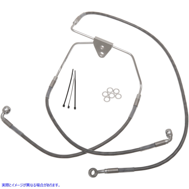 取寄せ 拡張長さのステンレススチールブレーキラインキット ドラッグスペシャリティーズ Brake Line - Front - +6 - Touring - Stainless Steel 1741-2626 17412626