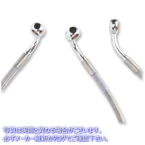 取寄せ 拡張長さのステンレススチールブレーキラインキット ドラッグスペシャリティーズ Brake Line - Front - +10 - Touring - Stainless Steel 1741-2633 17412633