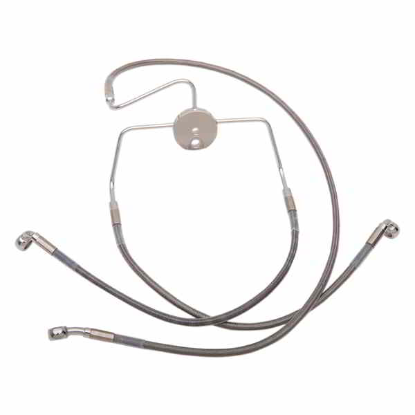 取寄せ 拡張長さのステンレススチールブレーキラインキット ドラッグスペシャリティーズ Brake Line - Front - +8 - Stainless Steel 1741-2637 17412637