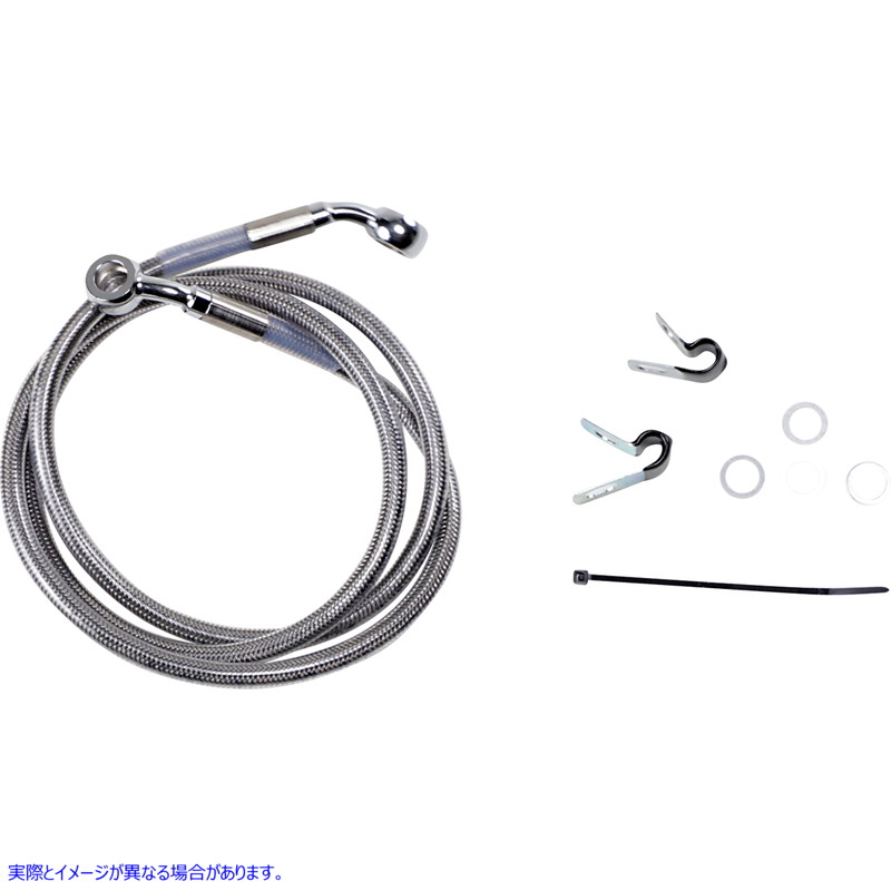 取寄せ 拡張長さのステンレススチールブレーキラインキット ドラッグスペシャリティーズ Brake Line - Front - +6 - Stainless Steel - XL 1741-2646 17412646