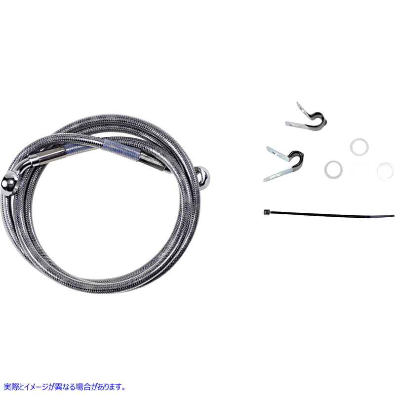 取寄せ 拡張長さのステンレススチールブレーキラインキット ドラッグスペシャリティーズ Brake Line - Front - +10 - Stainless Steel - XL 1741-2648 17412648