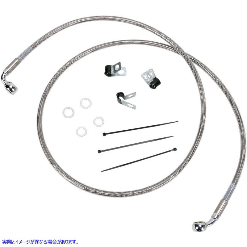 取寄せ 拡張長さのステンレススチールブレーキラインキット ドラッグスペシャリティーズ Brake Line - Front - 6 - Stainless Steel 1741-2651 17412651