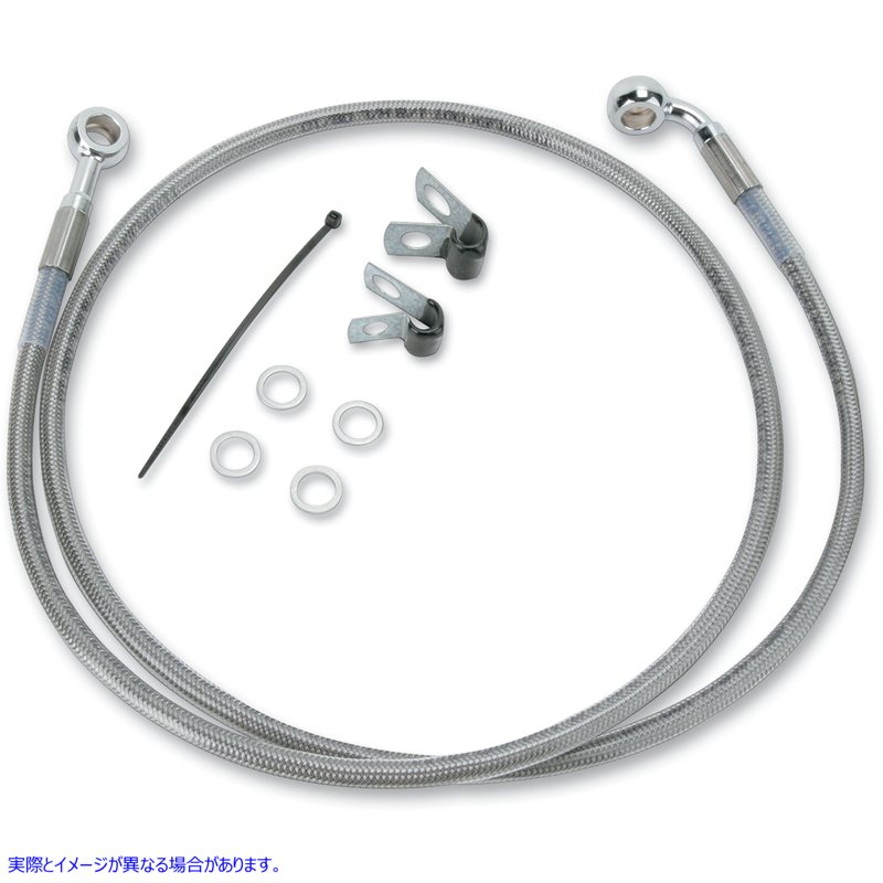 取寄せ 拡張長さのステンレススチールブレーキラインキット ドラッグスペシャリティーズ Brake Line - Front - +6 - Stainless Steel 1741-2656 17412656