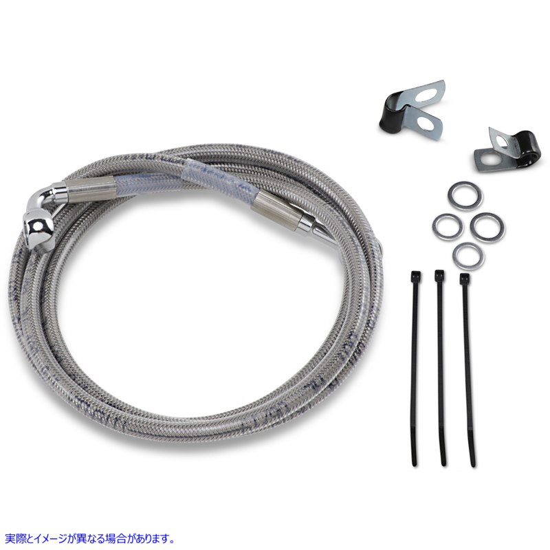 取寄せ 拡張長さのステンレススチールブレーキラインキット ドラッグスペシャリティーズ Brake Line - Front - +6 - Stainless Steel 1741-2659 17412659