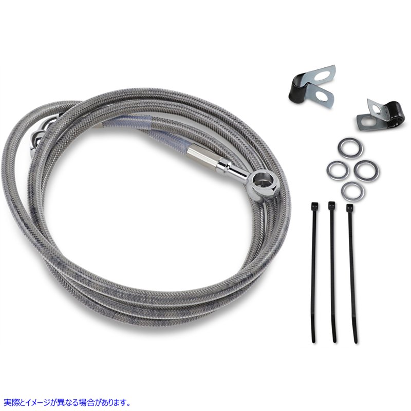 取寄せ 拡張長さのステンレススチールブレーキラインキット ドラッグスペシャリティーズ Brake Line - Front - +8 - Stainless Steel 1741-2660 17412660