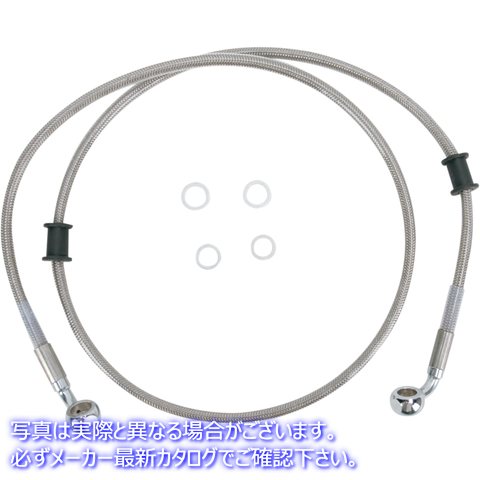 取寄せ ステンレススチールブレーキラインキット ドラッグスペシャリティーズ Brake Line - Front (Upper) - Stainless Steel 1741-2667 17412667