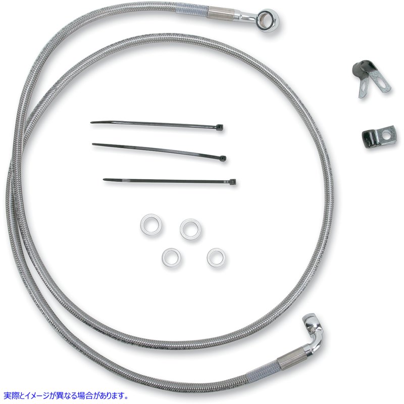 取寄せ 拡張長さのステンレススチールブレーキラインキット ドラッグスペシャリティーズ Brake Line - Front - +8 - Stainless Steel 1741-2673 17412673