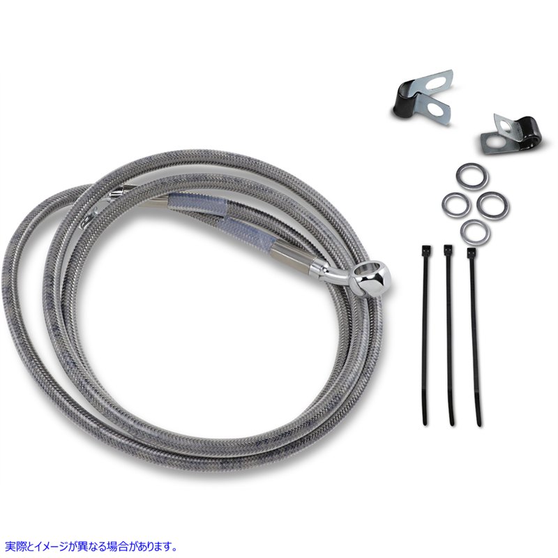 取寄せ 拡張長さのステンレススチールブレーキラインキット ドラッグスペシャリティーズ Brake Line - Front - +10 - Stainless Steel 1741-2674 17412674