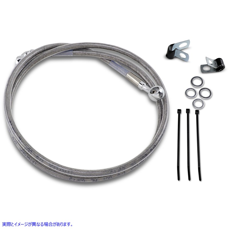 取寄せ 拡張長さのステンレススチールブレーキラインキット ドラッグスペシャリティーズ Brake Line - Front - +8 - Stainless Steel 1741-2678 17412678